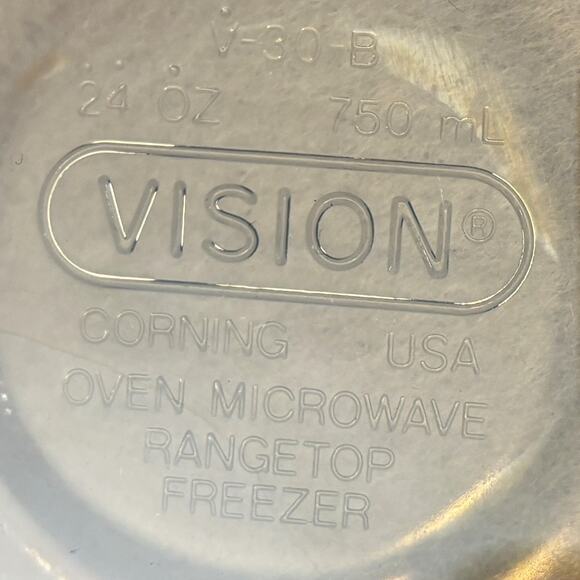 Vtg Corningware Vision Amber Glass 24oz Bowl Lid Home Kitchen 8" Cookware V-30-B - Picture 5 of 6